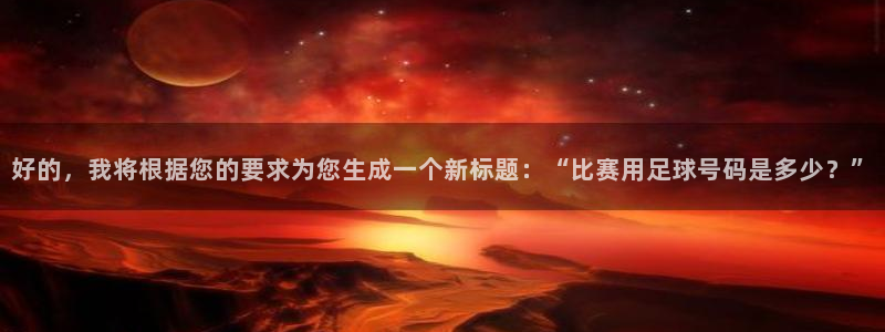 东升国际注册：好的，我将根据您的要求为您生成一个新标题：“比赛用足球号码是多少？”